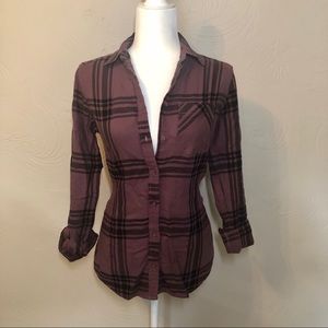 Express plaid boyfriend shirt